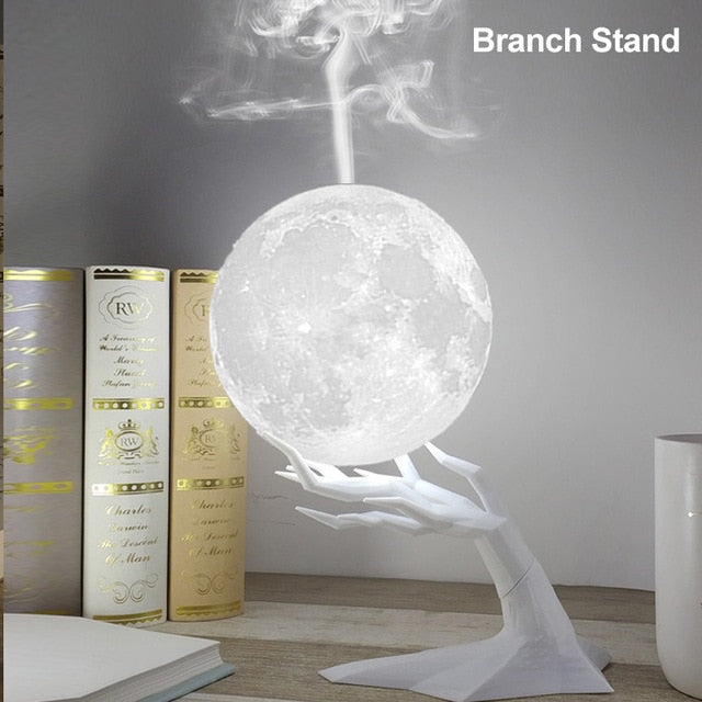 Ultrasonic Moon Essential Oil Diffuser LED Night Lamp